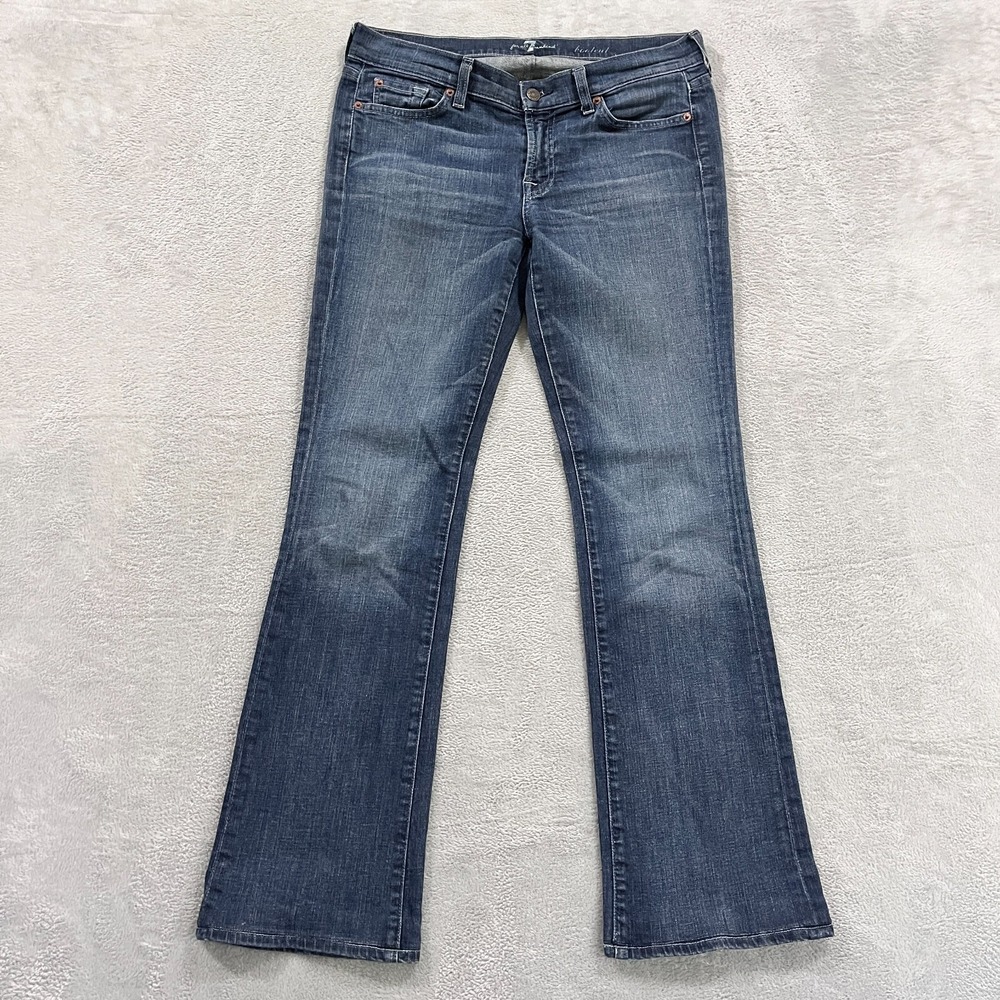 7 For All Mankind Jeans Womens 30 Bootcut Low Rise Pocket Stretch Western